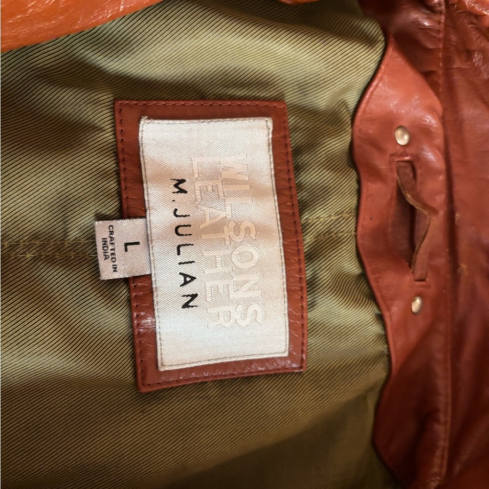 1970s Mujian brown leather jacket